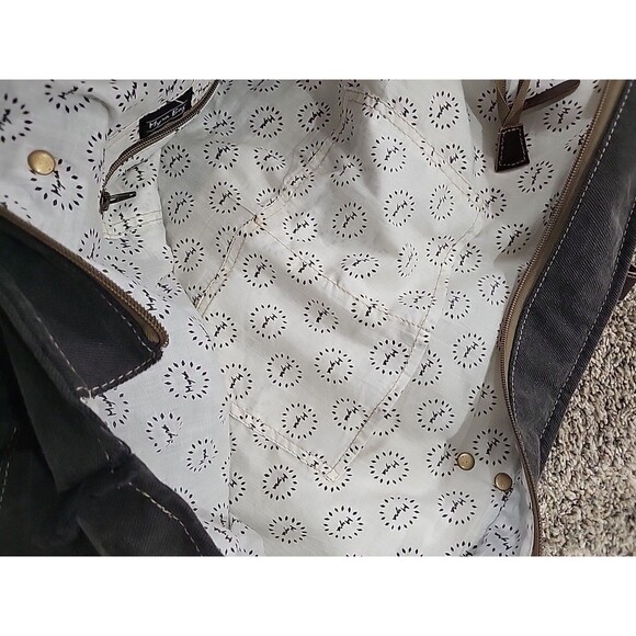 Myra XLarge Travel Canvas Leather Weekender Bag EUC - Picture 6 of 16